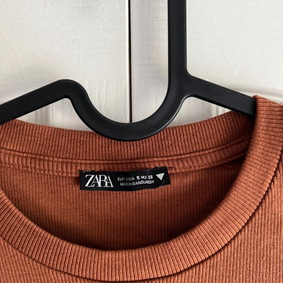 Zara Ruched Ribbed Dress Size S - Picture 5 of 5